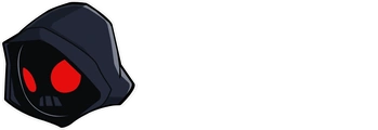 Logo SlotsVader Casino z sithem w kapturze